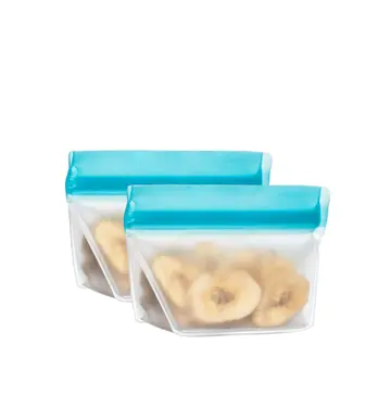 (re)Zip (re)Zip Stand-Up Reusable Bag 1/2 Cup, Aqua (2 Pack)