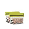 (re)Zip Stand-Up Reusable Bag 1/2 Cup, Aqua (2 Pack)