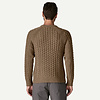 Patagonia Recycled Wool-Blend Cable Knit Crewneck Sweater Men's Marlow Brown (Past Season)