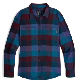 Outdoor Research Outdoor Research Feedback Flannel Shirt Women's Winterberry Plaid S