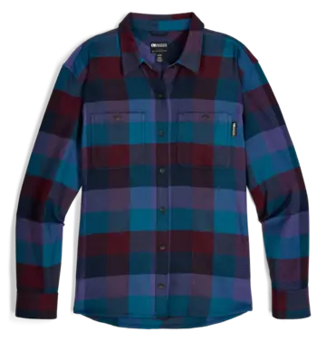 Outdoor Research Outdoor Research Feedback Flannel Shirt Women's Winterberry Plaid S