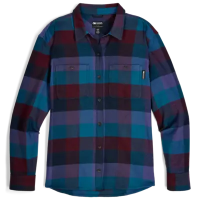 Outdoor Research Feedback Flannel Shirt Women's Winterberry Plaid S