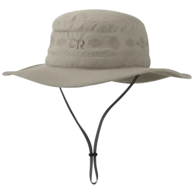 Women's Solar Roller Sun Hat Khaki-rice Embroidery XL