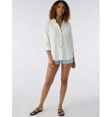 O'Neill O'Neill Sanders Long Sleeve Button Up Top Women's