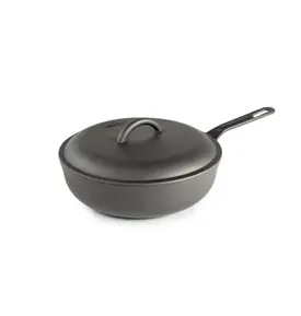 GSI GSI Guidecast Deep Fry Pan with Lid 12"