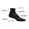 Darn Tough Cushioned Ultra-Lightweight Running 1/4-Height Sock Men's 1040