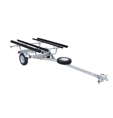 Malone Malone Pre-Built MicroSport 2 Kayak Trailer Package (2 Sets Bunks, Spare Tire)