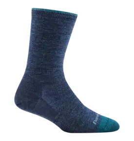 Darn Tough Darn Tough Solid Basic No-Cushion Lightweight Lifestyle Crew Sock Women's 6012 Denim L