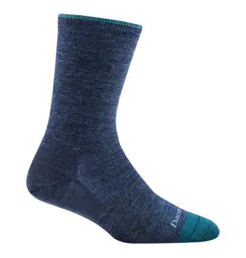 Darn Tough Darn Tough Solid Basic No-Cushion Lightweight Lifestyle Crew Sock Women's 6012 Denim L
