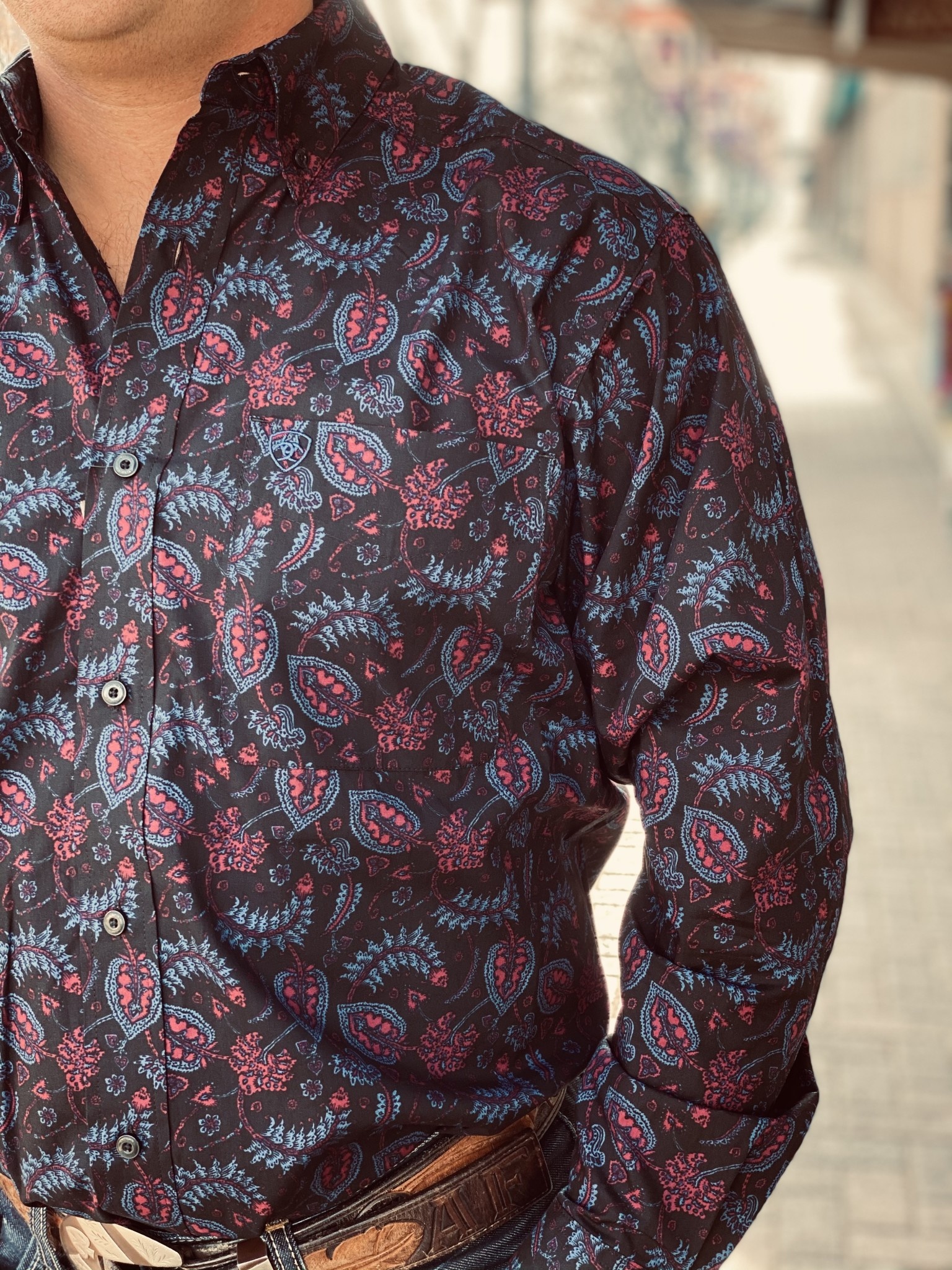 black shirt pattern