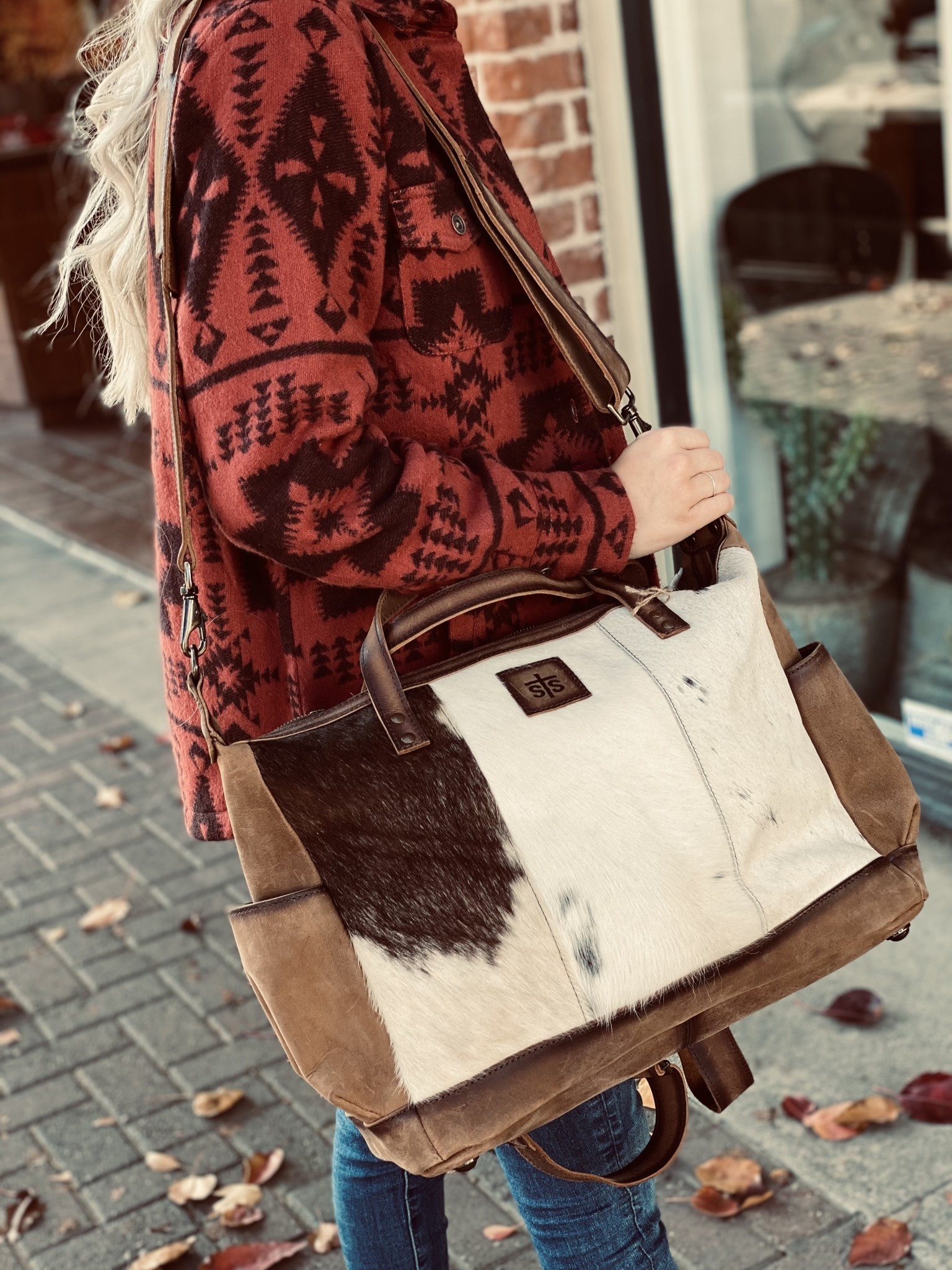 Cowhide diaper bag Clearance