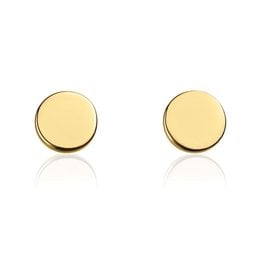 Disc Stud Earring - Gold plated Sterling Silver