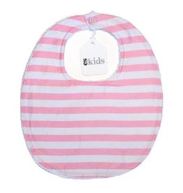 Round Neck Bib - Pink Stripe