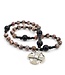 FULL CIRCLE BEADS Anglican Rosary Canterbury Cross Leopard Skin Jasper