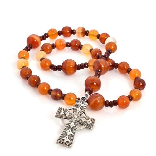 FULL CIRCLE BEADS ROSARY ANGLICAN CELTIC CROSS CARNELIAN by FULL CIRCLE BEADS FULL CIRCLE BEADS ROSARY ANGLICAN CELTIC CROSS CARNELIAN by FULL CIRCLE BEADS