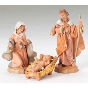 FONTANINI Holy Family Set - 5" 3 Figures  Fontanini