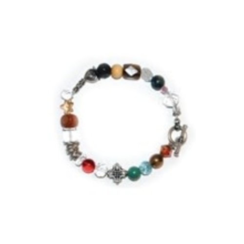 BRACELET, SEEDED WORD, ALPHA OMEGA,BEADED WITH BROCHURE BRACELET, SEEDED WORD, ALPHA OMEGA,BEADED WITH BROCHURE