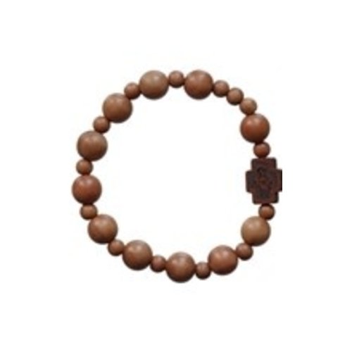 ROSARY BRACELET LIGHT JUJUBE WOOD ROSARY BRACELET LIGHT JUJUBE WOOD