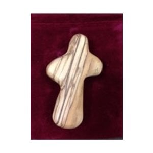 Olive Wood Hand Cross Small 2"