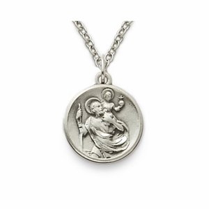 Medal St Christopher 1/2" Round