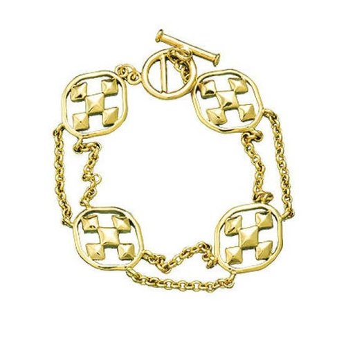 BRACELET LINKS GOLD SHIELD OF FAITH MEDALLION by GRACEWEAR BRACELET LINKS GOLD SHIELD OF FAITH MEDALLION by GRACEWEAR