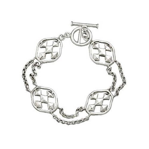 BRACELET LINKS RHODIUM SHIELD OF FAITH MEDALLION by GRACEWEAR BRACELET LINKS RHODIUM SHIELD OF FAITH MEDALLION by GRACEWEAR