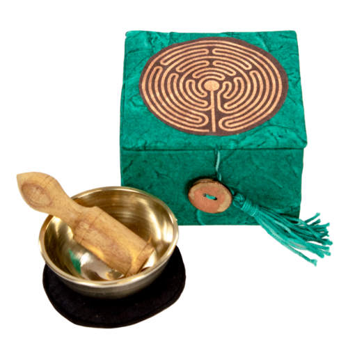 CHIME BOWL MINI 2" GARDEN LABYRINTH WITH STRIKER CHIME BOWL MINI 2" GARDEN LABYRINTH WITH STRIKER