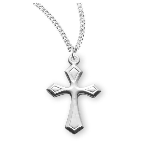 NECKLACE FANCY CROSS STERLING SILVER 18" CHAIN NECKLACE FANCY CROSS STERLING SILVER 18" CHAIN