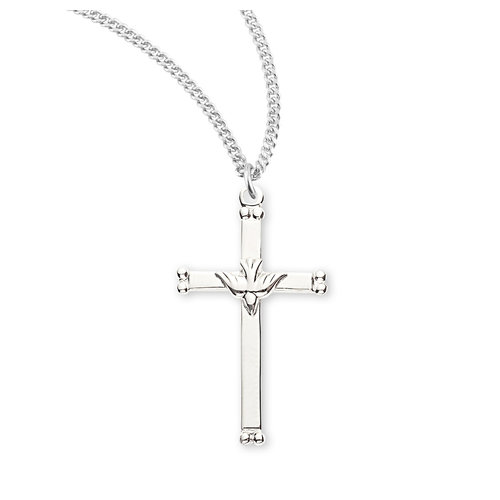 NECKLACE HOLY SPIRIT CROSS STERLING SILVER 18" CHAIN NECKLACE HOLY SPIRIT CROSS STERLING SILVER 18" CHAIN