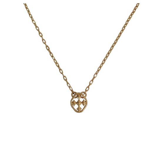 NECKLACE PETITE 1/2" SHIELD MATTE GOLD by GRACEWEAR NECKLACE PETITE 1/2" SHIELD MATTE GOLD by GRACEWEAR