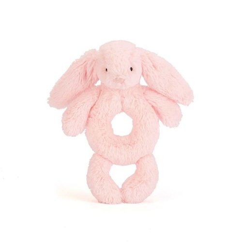 JELLYCAT BASHFUL PINK BUNNY GRABBER RATTLE JELLYCAT BASHFUL PINK BUNNY GRABBER RATTLE