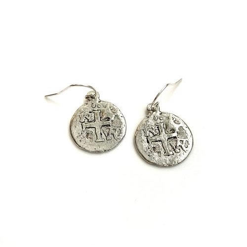 EARRINGS COINS SILVER by ERIN GRAY EARRINGS COINS SILVER by ERIN GRAY