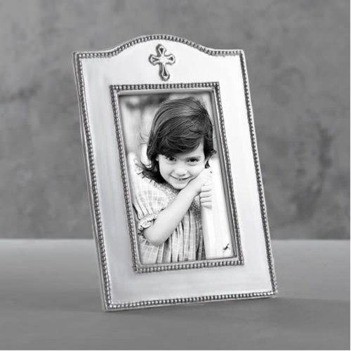 Beatriz Ball FRAME SILVER WITH CROSS 4X6 Vertical Beatriz Ball FRAME SILVER WITH CROSS 4X6 Vertical