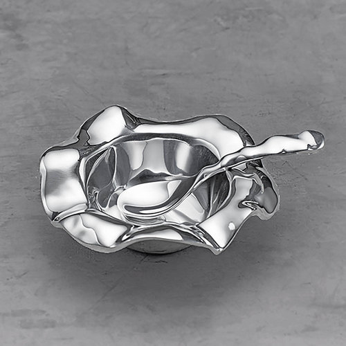 Beatriz Ball PETIT BOWL WITH SPOON Silver Vento Beatriz Ball PETIT BOWL WITH SPOON Silver Vento