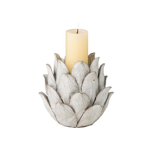 ABIGAILS CANDLEHOLDER WHITE ARTICHOKE ABIGAILS CANDLEHOLDER WHITE ARTICHOKE