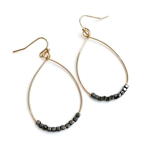 EARRINGS ELLA HEMATITE by ERIN GRAY EARRINGS ELLA HEMATITE by ERIN GRAY