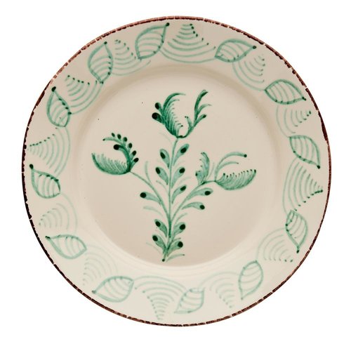 ABIGAILS DINNER PLATE GREEN 3 FLOWER S ABIGAILS DINNER PLATE GREEN 3 FLOWER S