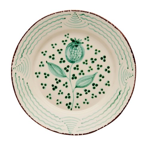 ABIGAILS DINNER PLATE GREEN POMEGRANATE ABIGAILS DINNER PLATE GREEN POMEGRANATE