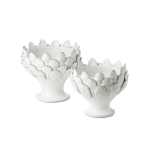 ABIGAILS WHITE ARTICHOKE CENTERPIECE SM ABIGAILS WHITE ARTICHOKE CENTERPIECE SM