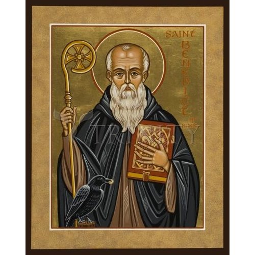 ICON ST BENEDICT OF NURSIA SMALL 4X5 ICON ST BENEDICT OF NURSIA SMALL 4X5