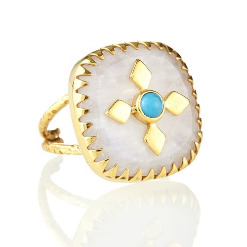 RING SQUARE GEMSTONE ELYSSA BASS RING SQUARE GEMSTONE ELYSSA BASS