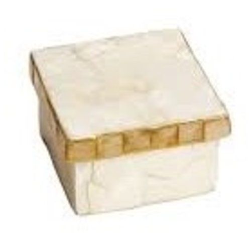CAPIZ BOX WITH MOSAIC SQUARE 3.25" CAPIZ BOX WITH MOSAIC SQUARE 3.25"