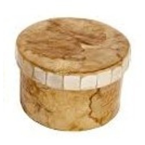 CAPIZ BOX WITH MOSAIC ROUND 3.25" CAPIZ BOX WITH MOSAIC ROUND 3.25"