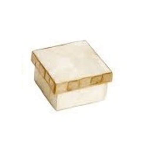 CAPIZ BOX WITH MOSAIC SQUARE 2.5" CAPIZ BOX WITH MOSAIC SQUARE 2.5"