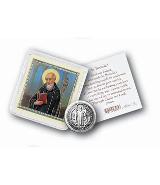 Pocket Coin St Benedict With Prayer Card