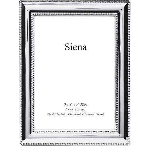 FRAME SILVER PLATED BEADED DBL BORDER 4X6 FRAME SILVER PLATED BEADED DBL BORDER 4X6