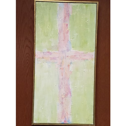WILKERSON WORKS PAINTING GRATITUDE CROSS 12 X 24" FRAMED WILKERSON WORKS PAINTING GRATITUDE CROSS 12 X 24" FRAMED