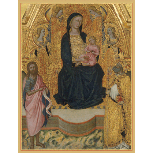 Virgin And Child Enthroned Boxed Christmas Cards by CASPARI Virgin And Child Enthroned Boxed Christmas Cards by CASPARI