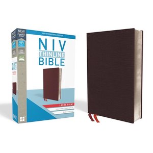 Bible NIV Thinline Large Print Burgundy Thumb Index