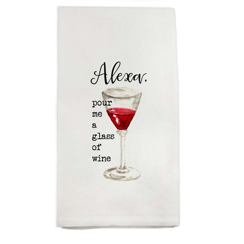 FRENCH GRAFFITTI TOWEL ALEXA POUR ME A GLASS OF WINE FRENCH GRAFFITTI TOWEL ALEXA POUR ME A GLASS OF WINE